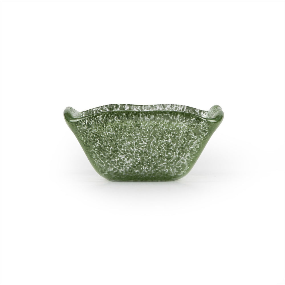 Turgla Fusion Glass 2.25" x 2.25" x h:1.5" 2 oz. Square Green Glass Ramekin
