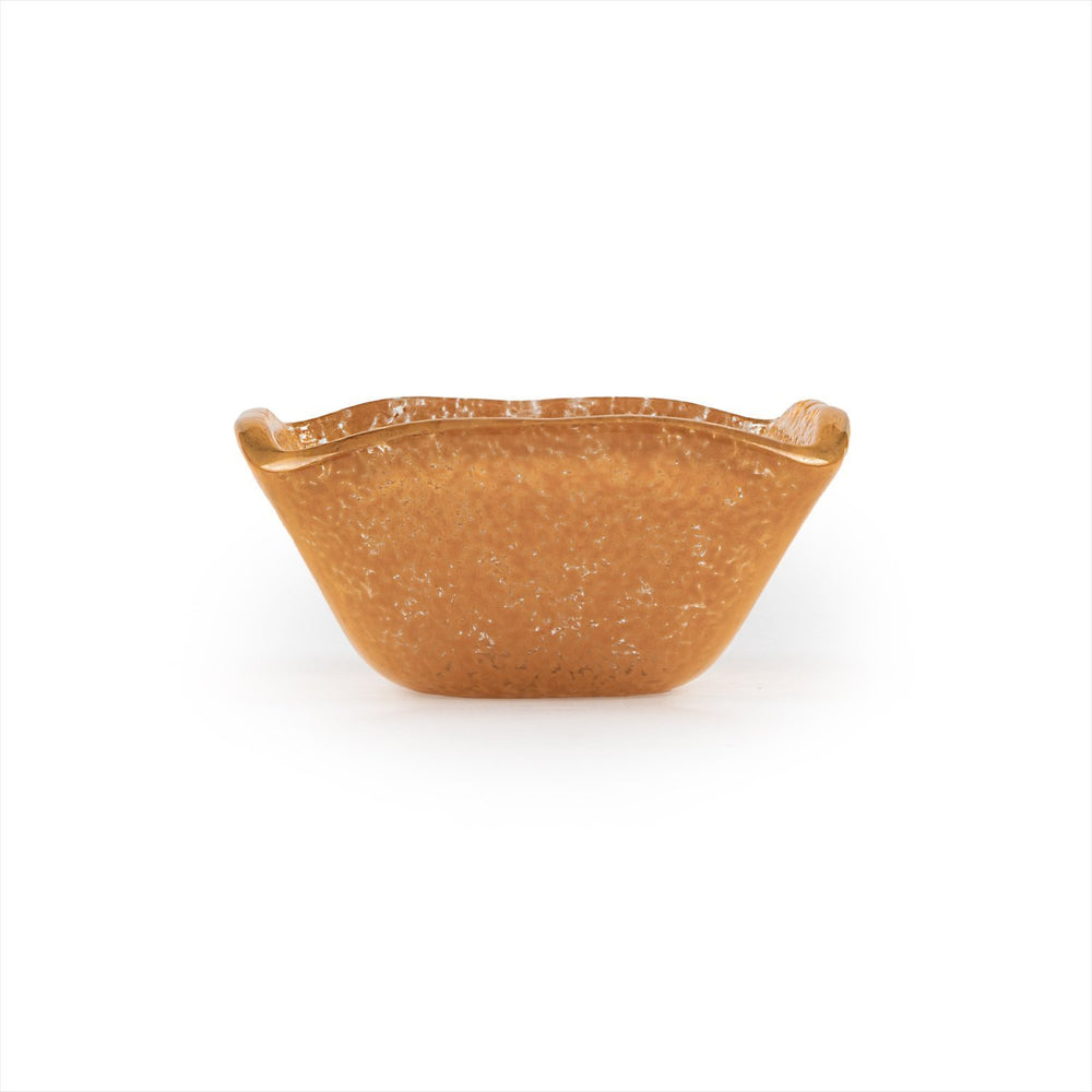 Turgla Fusion Glass 2.25" x 2.25" x h:1.5" 2 oz. Square Orange Glass Ramekin