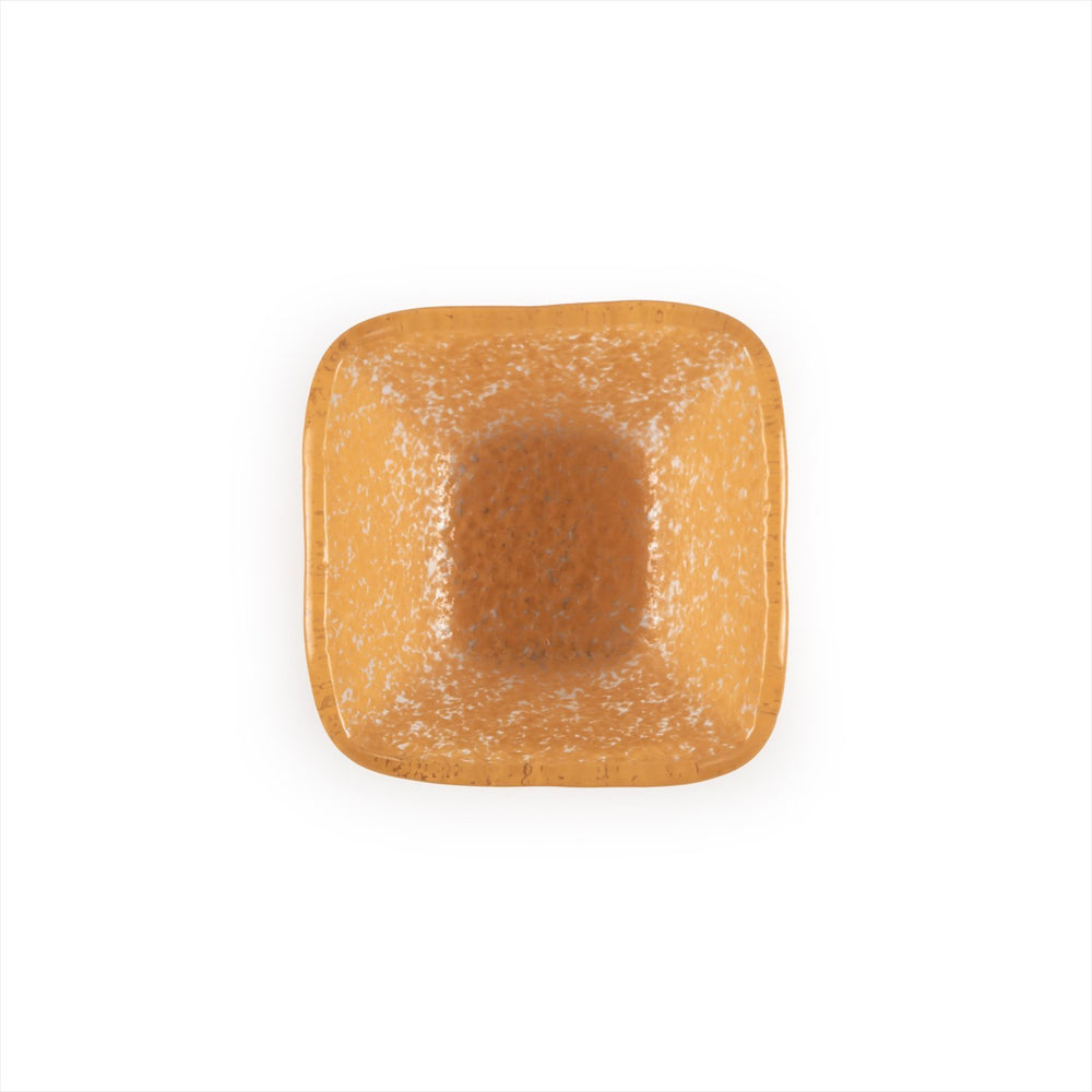 Turgla Fusion Glass 2.25" x 2.25" x h:1.5" 2 oz. Square Orange Glass Ramekin