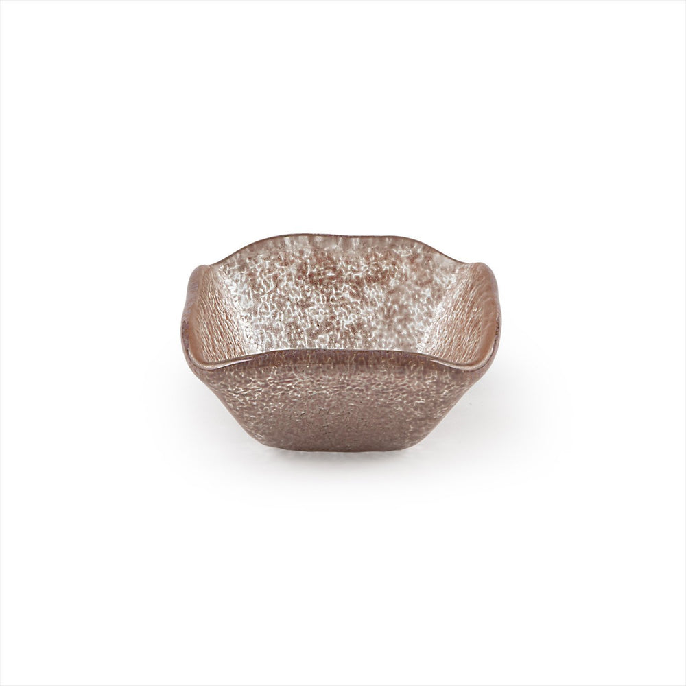 Turgla Fusion Glass 2.25" x 2.25" x h:1.5" 2 oz. Square Pink Purple Glass Ramekin