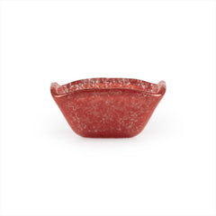 Turgla Fusion Glass 2.25" x 2.25" x h:1.5" 2 oz. Square Red Glass Ramekin
