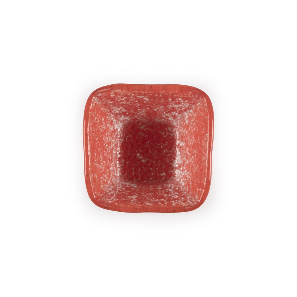 Turgla Fusion Glass 2.25" x 2.25" x h:1.5" 2 oz. Square Red Glass Ramekin