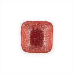 Turgla Fusion Glass 2.25" x 2.25" x h:1.5" 2 oz. Square Red Glass Ramekin