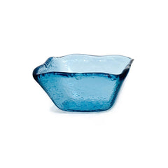 Turgla Fusion Glass 2.25" x 2.25" x h:1.5" 2 oz. Square Transparent Blue Glass Ramekin