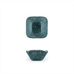 Turgla Fusion Glass 2.25" x 2.25" x h:1.5" 2 oz. Square Blue Glass Ramekin