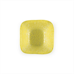 Turgla Fusion Glass 2.25" x 2.25" x h:1.5" 2 oz. Square Yellow Glass Ramekin