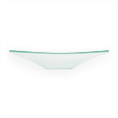 Turgla Fusion Glass 10.75" x 0.5" x h:1.5" 1 oz. Square Clear Glass Deep Plate