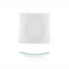 Turgla Fusion Glass 5.75" x 5.75" Square Clear Glass Plate