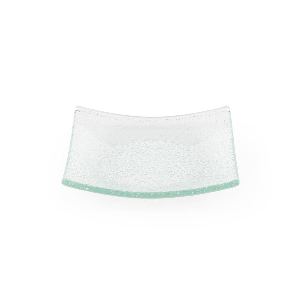 Turgla Fusion Glass 5.75" x 5.75" Square Clear Glass Plate