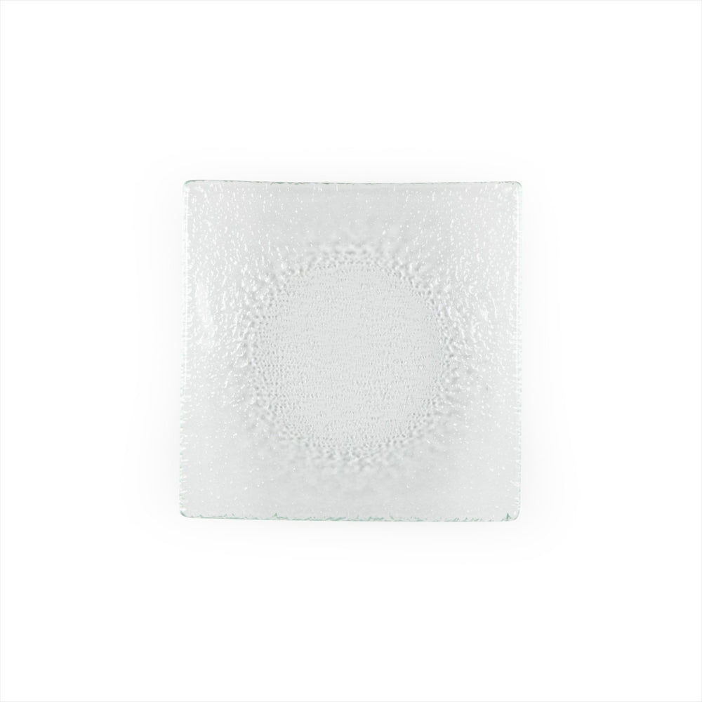 Turgla Fusion Glass 5.75" x 5.75" Square Clear Glass Plate
