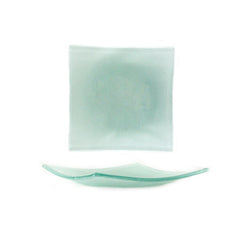 Turgla Fusion Glass 7.75" x 7.75" Square Clear Glass Plate