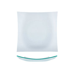 Turgla Fusion Glass 11.5" x 11.5" Square Clear Glass Plate