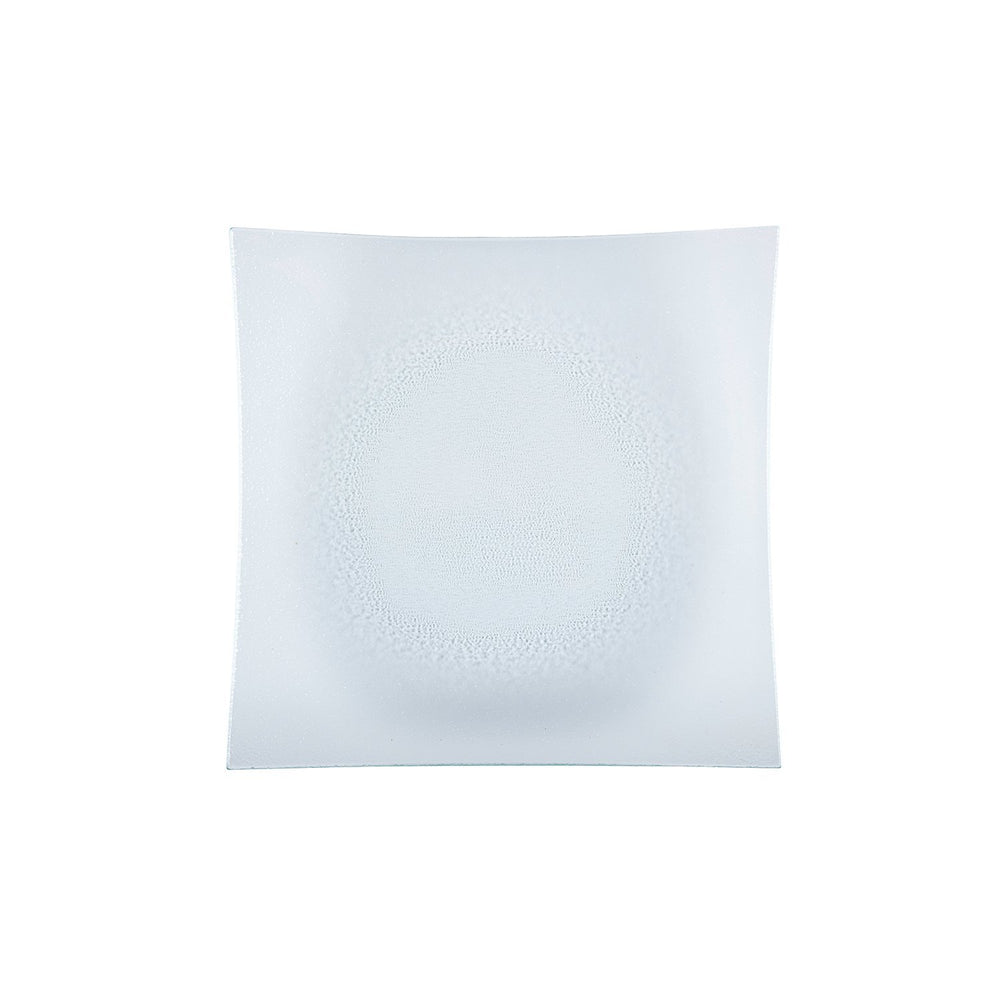 Turgla Fusion Glass 11.5" x 11.5" Square Clear Glass Plate
