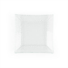 Turgla Fusion Glass 6.25" x 6" Square Clear Glass Plate