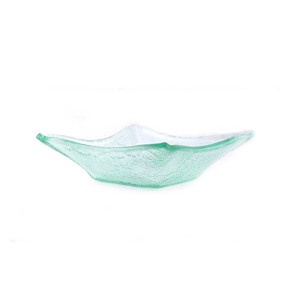 Turgla Fusion Glass 5.5" x 5.5" x h:1.75" 6 oz. Square Clear Glass Deep Plate