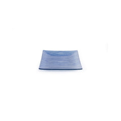Turgla Fusion Glass 7.75" x 7.75" Square Blue Glass Plate