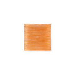 Turgla Fusion Glass 7.75" x 7.75" Square Orange Glass Plate