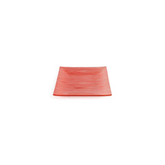 Turgla Fusion Glass 7.75" x 7.75" Square Red Glass Plate