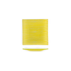 Turgla Fusion Glass 7.75" x 7.75" Square Yellow Glass Plate