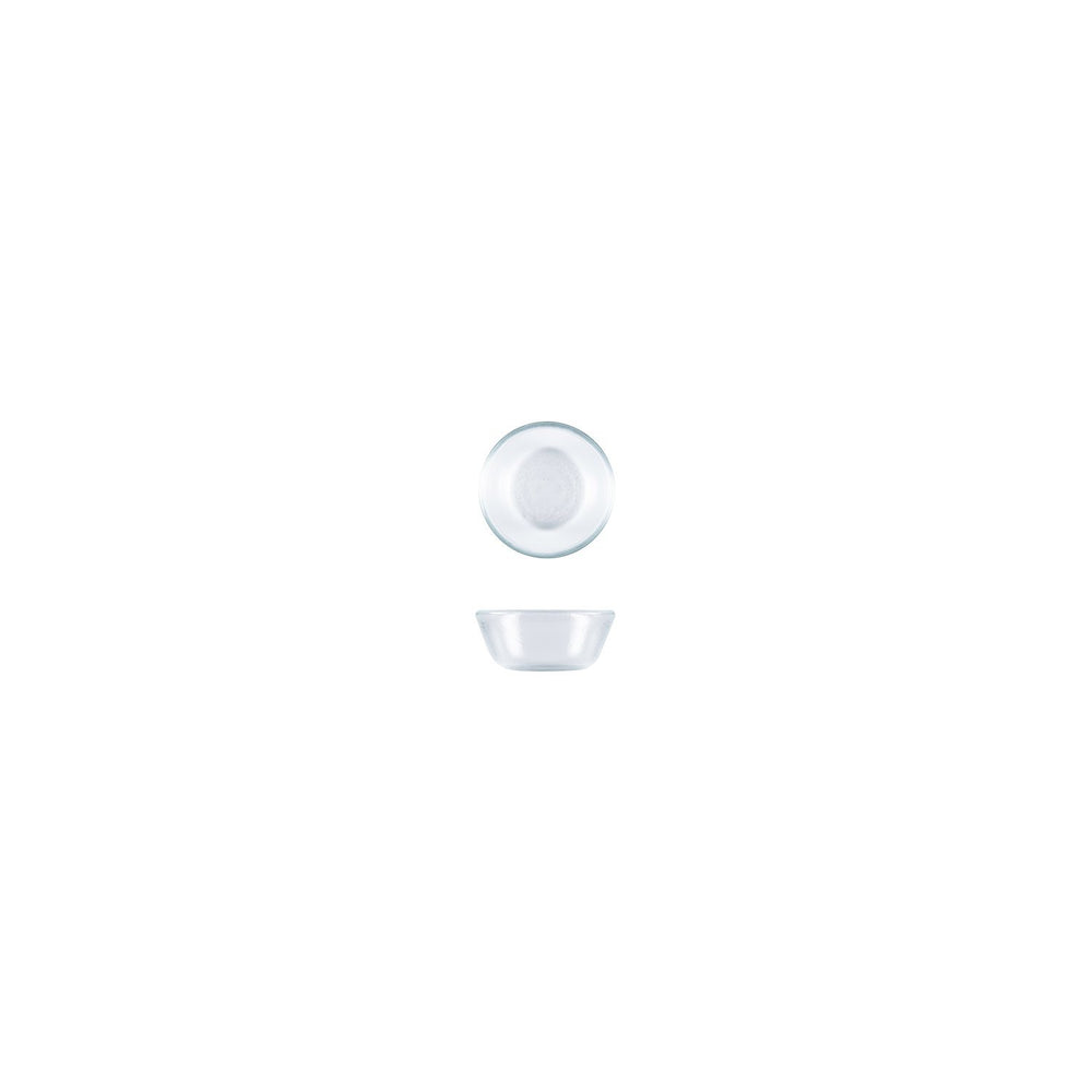Turgla Fusion Glass dia.2" h:1" 1 oz. Round Clear Glass Ramekin