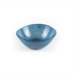 Turgla Fusion Glass dia.5.5" h:2" 14 oz. Round Blue Glass Bowl