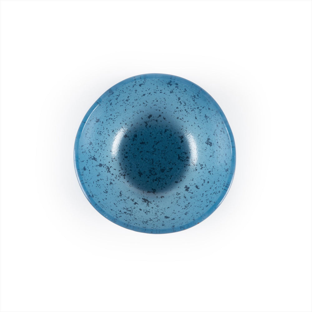 Turgla Fusion Glass dia.5.5" h:2" 14 oz. Round Blue Glass Bowl