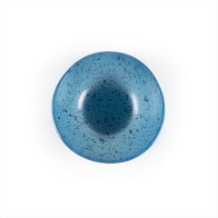 Turgla Fusion Glass dia.5.5" h:2" 14 oz. Round Blue Glass Bowl
