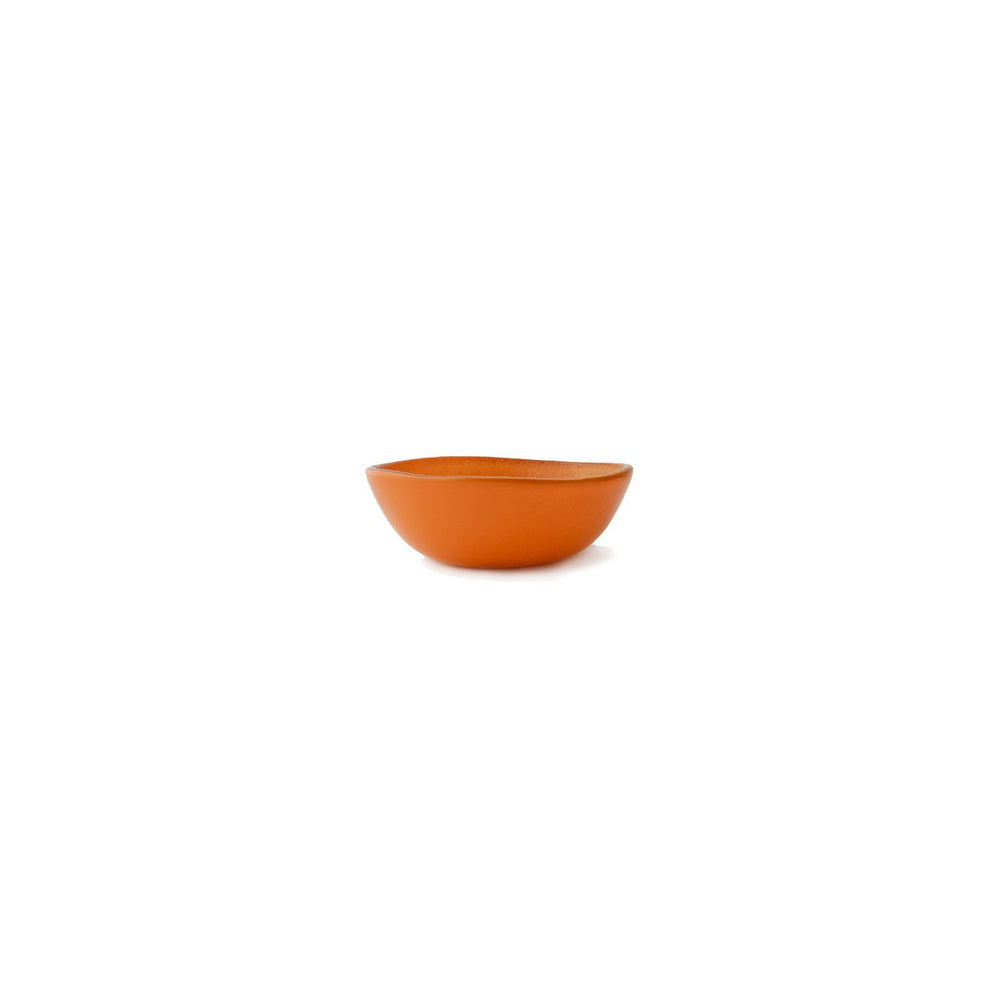 Turgla Fusion Glass dia.5.5" h:2" 14 oz. Round Turmeric Glass Bowl