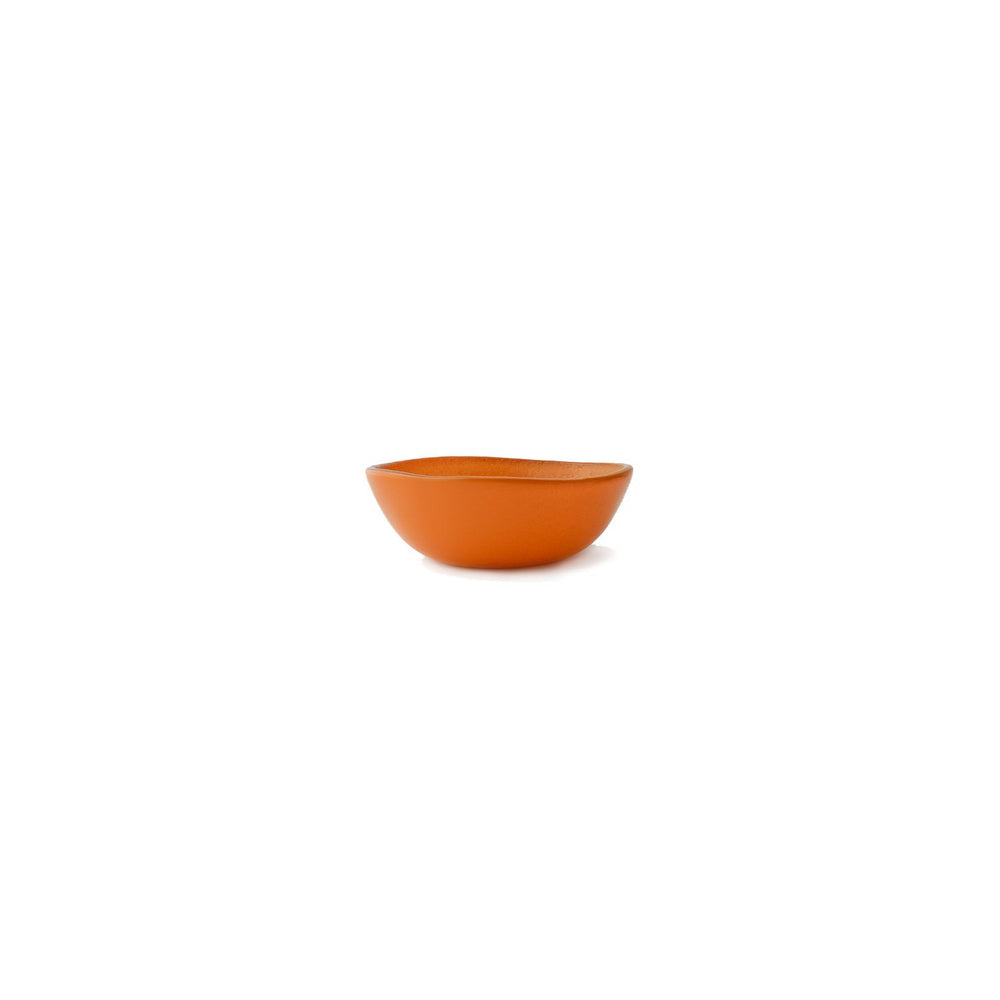 Turgla Fusion Glass dia.5.5" h:2" 14 oz. Round Turmeric Glass Bowl