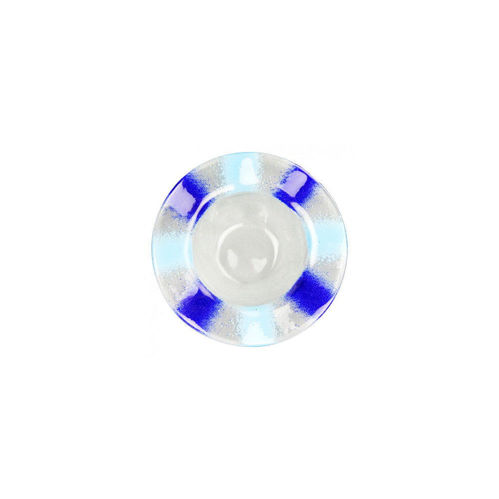 Turgla Fusion Glass dia.10.5" h:4" 24 oz. Round Frosted Glass Bowl