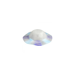 Turgla Fusion Glass dia.10.5" h:4" 24 oz. Round Frosted Glass Bowl