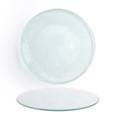 Turgla Fusion Glass dia.10.75" Round Clear Glass Plate