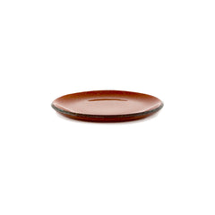 Turgla Fusion Glass dia.6.25" Round Paprika Glass Plate