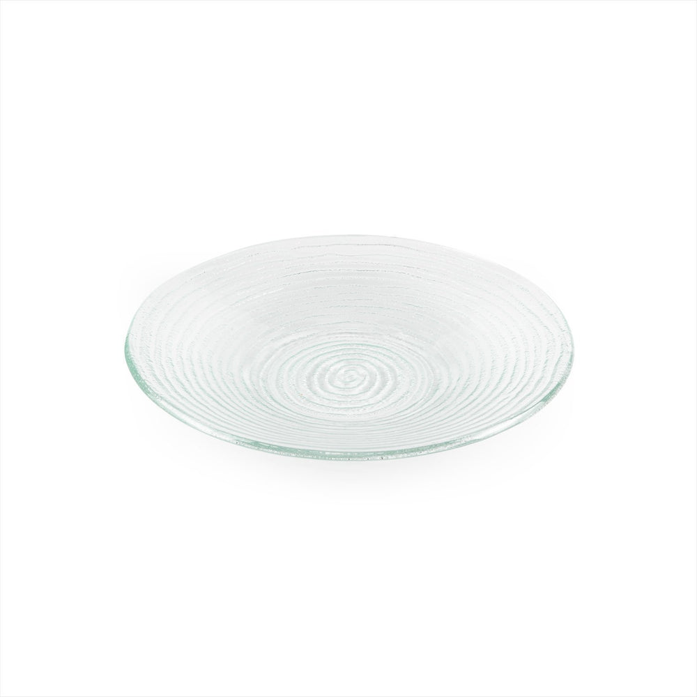 Turgla Fusion Glass dia.11.75" h:1.5" 32 oz. Round Clear Glass Bowl