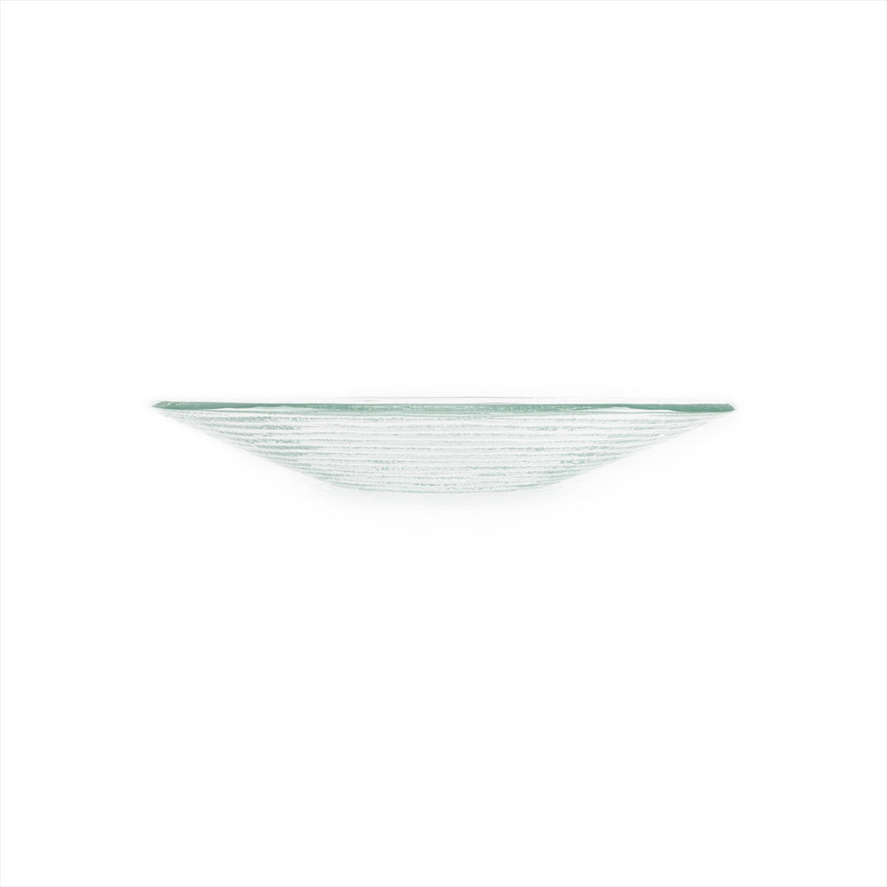 Turgla Fusion Glass dia.11.75" h:1.5" 32 oz. Round Clear Glass Bowl