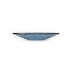 Turgla Fusion Glass dia.11.75" h:1.5" 32 oz. Round Transparent Blue Glass Bowl