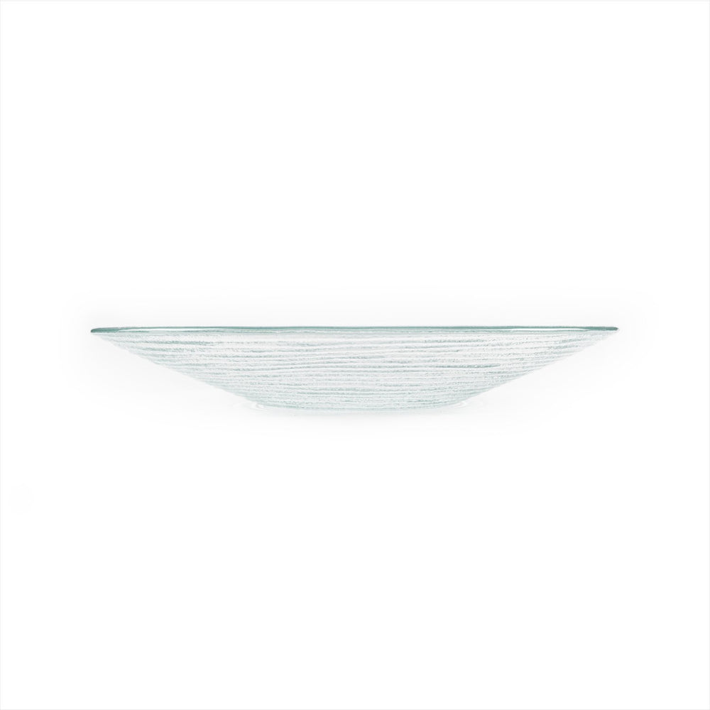 Turgla Fusion Glass dia.13.75" h:2" 58 oz. Round Clear Glass Bowl