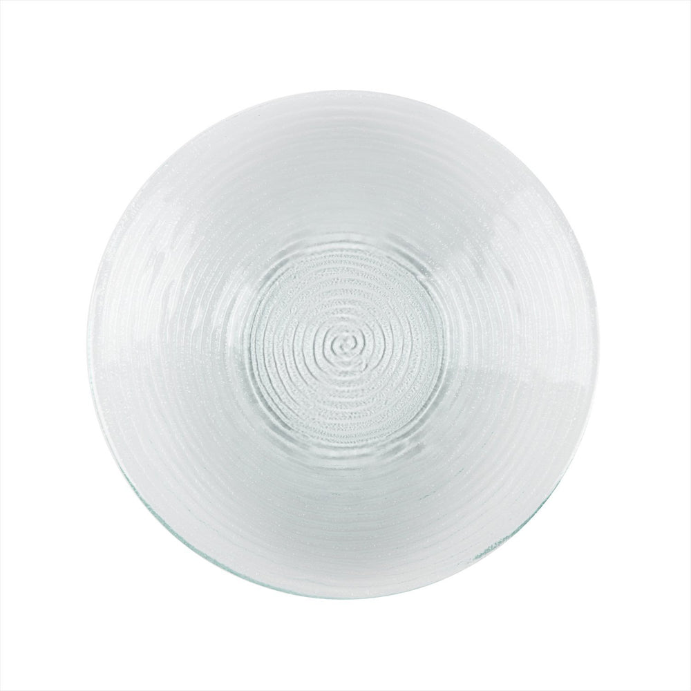 Turgla Fusion Glass dia.13.75" h:2" 58 oz. Round Clear Glass Bowl