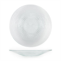 Turgla Fusion Glass dia.17.75" h:3" 4.5 qt. Round Clear Glass Bowl