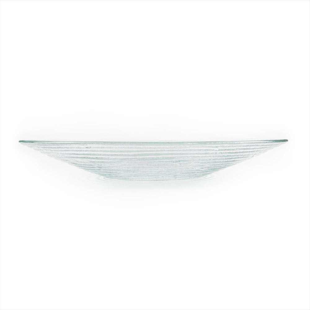 Turgla Fusion Glass dia.17.75" h:3" 4.5 qt. Round Clear Glass Bowl