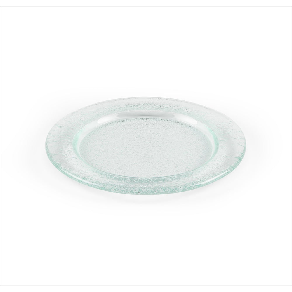 Turgla Fusion Glass dia.7.75" Round Clear Glass Plate
