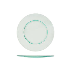 Turgla Fusion Glass dia.11.75" h:0.75" Round Clear Glass Platter