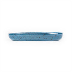 Turgla Fusion Glass dia.9.5" Round Blue Glass Plate
