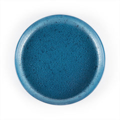Turgla Fusion Glass dia.9.5" Round Blue Glass Plate