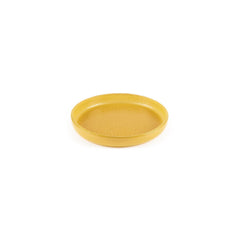 Turgla Fusion Glass dia.9.5" Round Turmeric Glass Plate