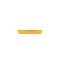 Turgla Fusion Glass dia.9.5" Round Turmeric Glass Plate