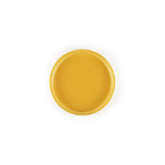 Turgla Fusion Glass dia.9.5" Round Turmeric Glass Plate