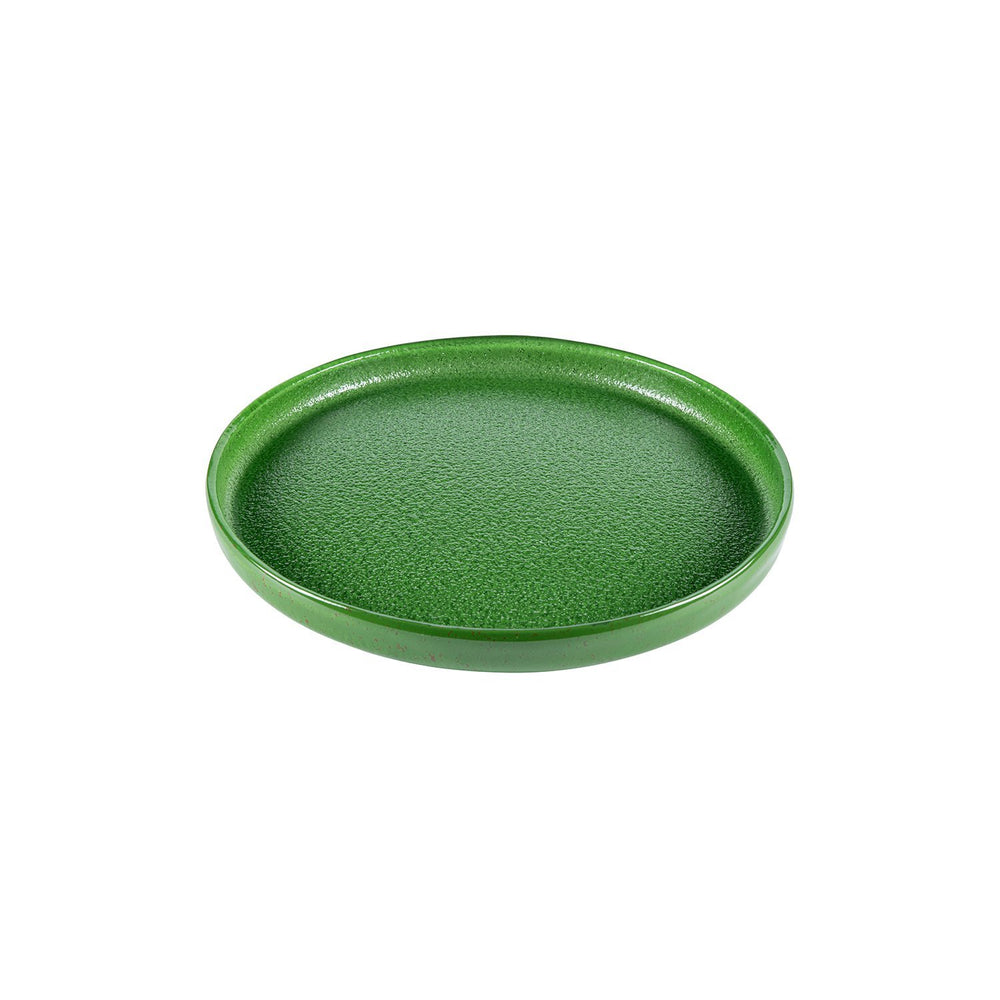 Turgla Fusion Glass dia.13.5" h:1" Round Basil Glass Platter