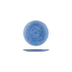 Turgla Fusion Glass dia.7.75" Round Blue Glass Plate