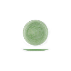 Turgla Fusion Glass dia.7.75" Round Green Glass Plate